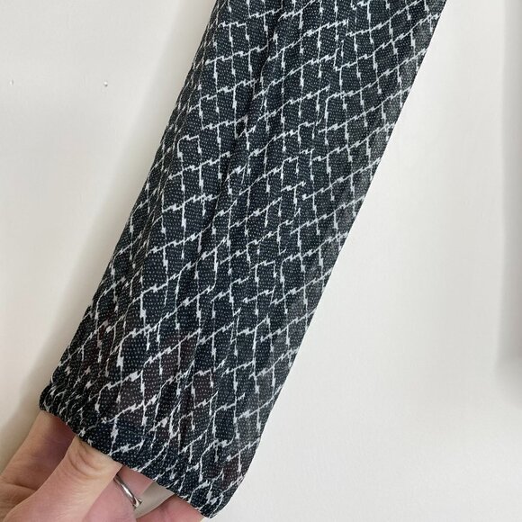 Isabel Marant Silk Printed Blouse - Geometric Grey & Off-White - Picture 7 of 11